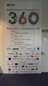 Republic Polytechnic Technology 2013: Event showcasing productivity and sustainability innovations for improved business efficiency and environmental practices.